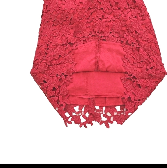 TJD The Jetset Small Red Lace Sexy Bodycon Open Back Party Prom Evening Dress - Picture 6 of 15